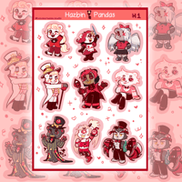 Image 1 of Hazbin Pandas Sticker Sheet