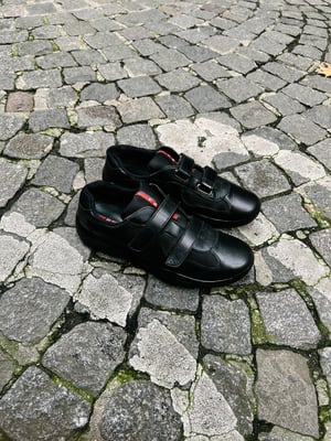 Prada Velcro America Cups Black Sneakers - Size  8,5