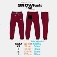 Image 3 of Snow Pants 1OK · Burgundy