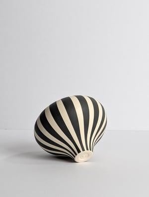 Image of Midi Black & White Humbug Vase
