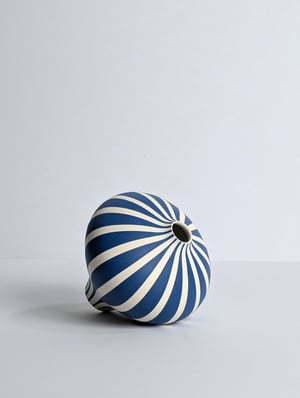 Image of Midi Blue & White Humbug Vase
