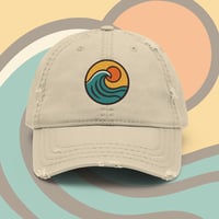 Image 1 of Embroidered Low-profile Distressed Cap