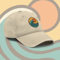 Image 2 of Embroidered Low-profile Distressed Cap