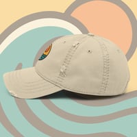 Image 3 of Embroidered Low-profile Distressed Cap