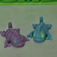 Image 1 of Grumpy Chameleon- blue/purple