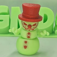 Image 1 of Scary Snowman - red/green