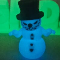 Image 2 of  Scary Snowman - green/blue