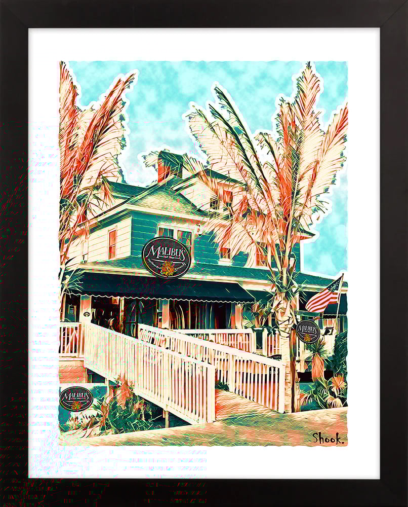 Malibu's Surf Shop Ocean City, MD Art Print (Multi-size options)