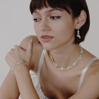 Image 2 of Grosgrain Rosette Necklace & Bracelet Set