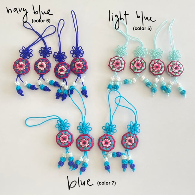 'flower in octagon' norigae charm