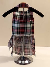 Image 3 of Apron Dress - Red, White, Green Tartan
