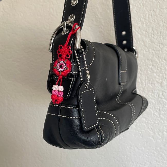 'flower in octagon' norigae charm