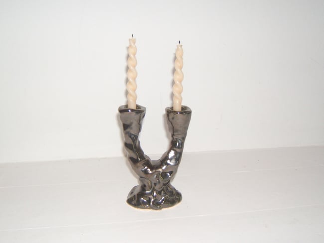Chrome Candle Holder