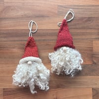 Image 3 of Hand Knitted Santa Gnome Christmas Ornament