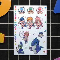 Image 1 of Chainsawman Party Sticker Sheet