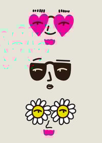 Image 2 of 'Serious & Silly Sunglasses' A3 Print