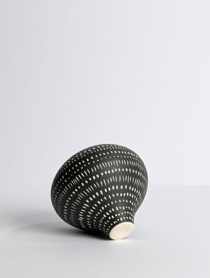Image of Midi Black & White Sgraffito Vessel