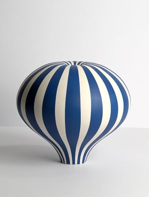 Image of Large Blue & White Humbug Vessel 