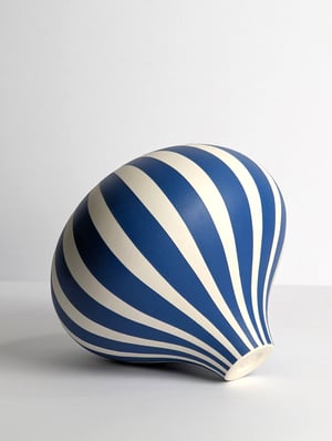 Image of Large Blue & White Humbug Vessel 