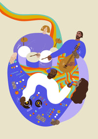 Image 2 of 'World Music' A6 Postcard