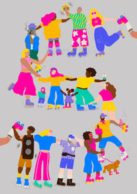 Image 2 of 'S is for Skating' A3 Print