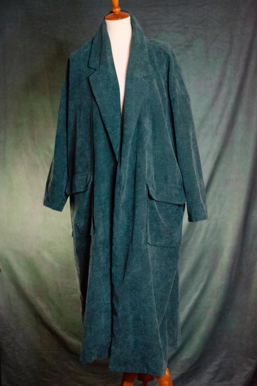 Image of Modern Kimike Forest Green Corduroy Throw Jacket