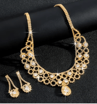 Image 1 of Luxury Sunflower Necklace and Earrings Set 