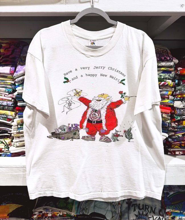 Grateful Dead 1989 Jerry Christmas Lot T-Shirt - Size XL (FOTL Tag)