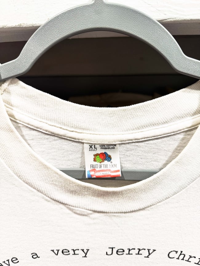 Grateful Dead 1989 Jerry Christmas Lot T-Shirt - Size XL (FOTL Tag)