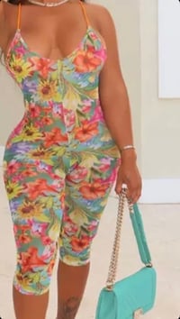 Image 2 of Floral Mesh Playsuit 
