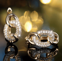 Image 1 of Elegant Golden-Tone Hoop Earrings