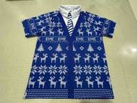 Image 3 of "Ugly Christmas Sweater" Polo Shirt Unisex - Blue - $50 inc gst & shipping