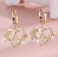Image 1 of Earrings with Letter Engraving