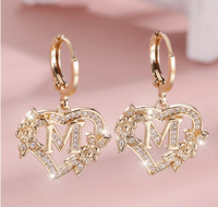 Image 3 of Earrings with Letter Engraving