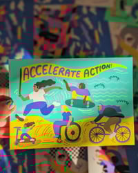 'Accelerate Action' A6 Postcard