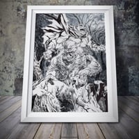 Image 2 of Justice League Dark in store variant cover featuring Etrigan the Demon and Swamp Thing