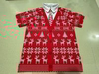Image 3 of "Ugly Christmas Sweater" Polo Shirt Unisex - Red - $50 inc gst & shipping