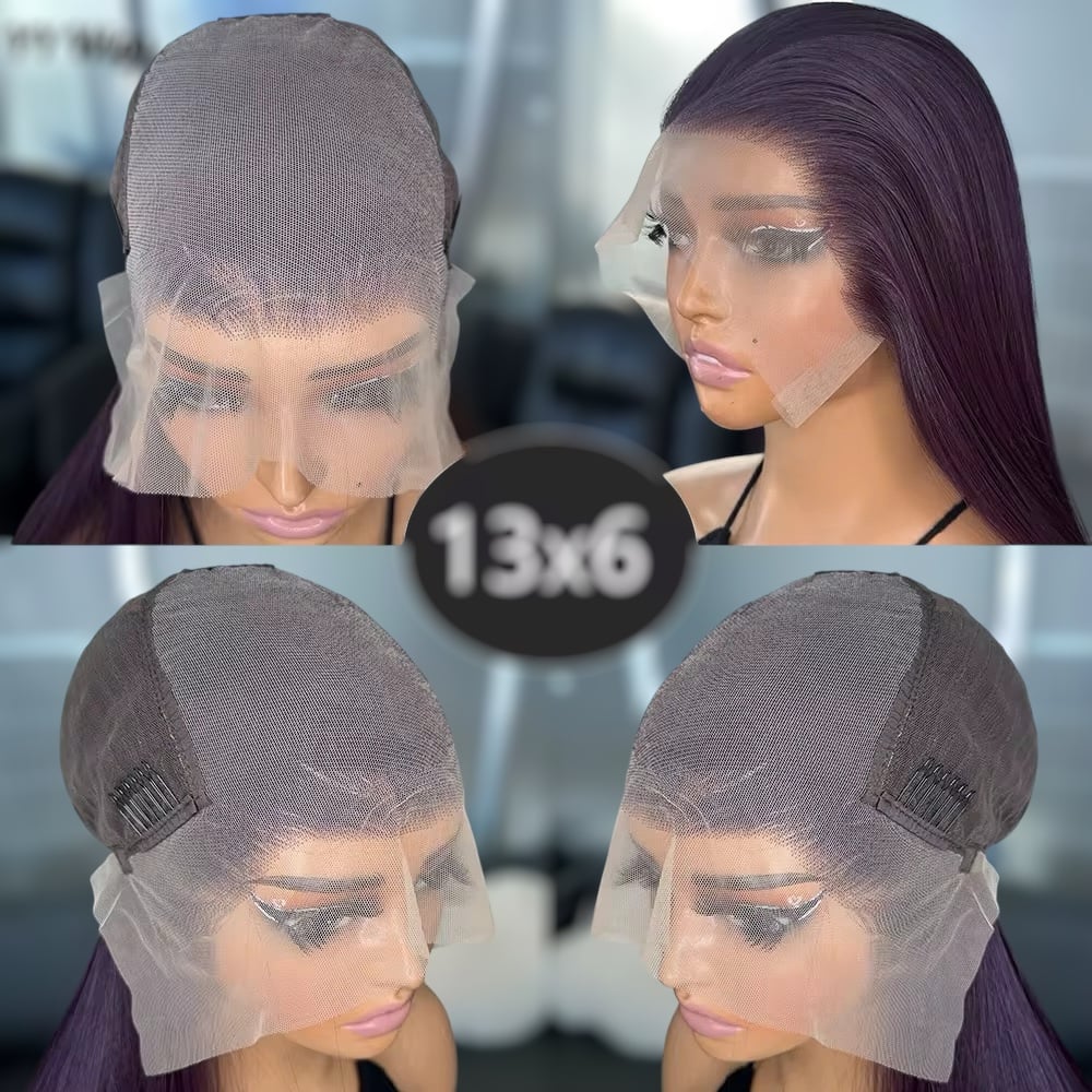 Image of Purple Passion Straight lace front wig