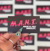 Image 1 of *NEW* M.A.N.I. Embossed Vinyl Sticker