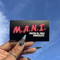 Image 3 of *NEW* M.A.N.I. Embossed Vinyl Sticker