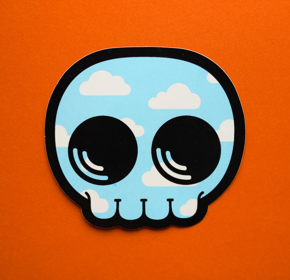 Image of Cloud Skully Head Sticker 