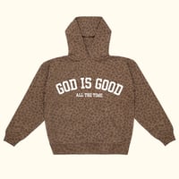 God is good leopard sweatshirt