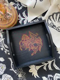 Image 1 of Headless Hessian Wooden Tray