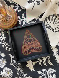 Image 1 of Winged Skull Planchette Wooden Tray