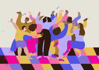 Image 2 of 'Every Floor is a Dancefloor' A6 Postcard