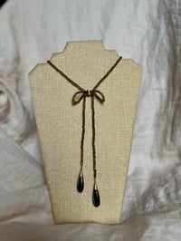 Image 1 of Smoky Quartz Bow Necklace