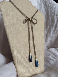 Image 2 of Smoky Quartz Bow Necklace