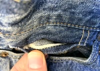 Image 5 of Or Slow Japan 105 straight fit indigo dyed selvedge jeans, size 3 (fits 34”)