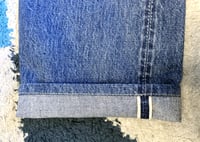 Image 6 of Or Slow Japan 105 straight fit indigo dyed selvedge jeans, size 3 (fits 34”)