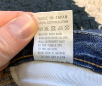 Image 11 of Or Slow Japan 105 straight fit indigo dyed selvedge jeans, size 3 (fits 34”)